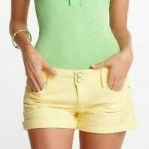 Lilly Pulitzer Yellow Denim Kelli Shorts
